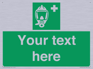 Custom sign safe condition Emergency escape breathing device